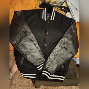 NEW! Black Varsity Lettermans Jacket